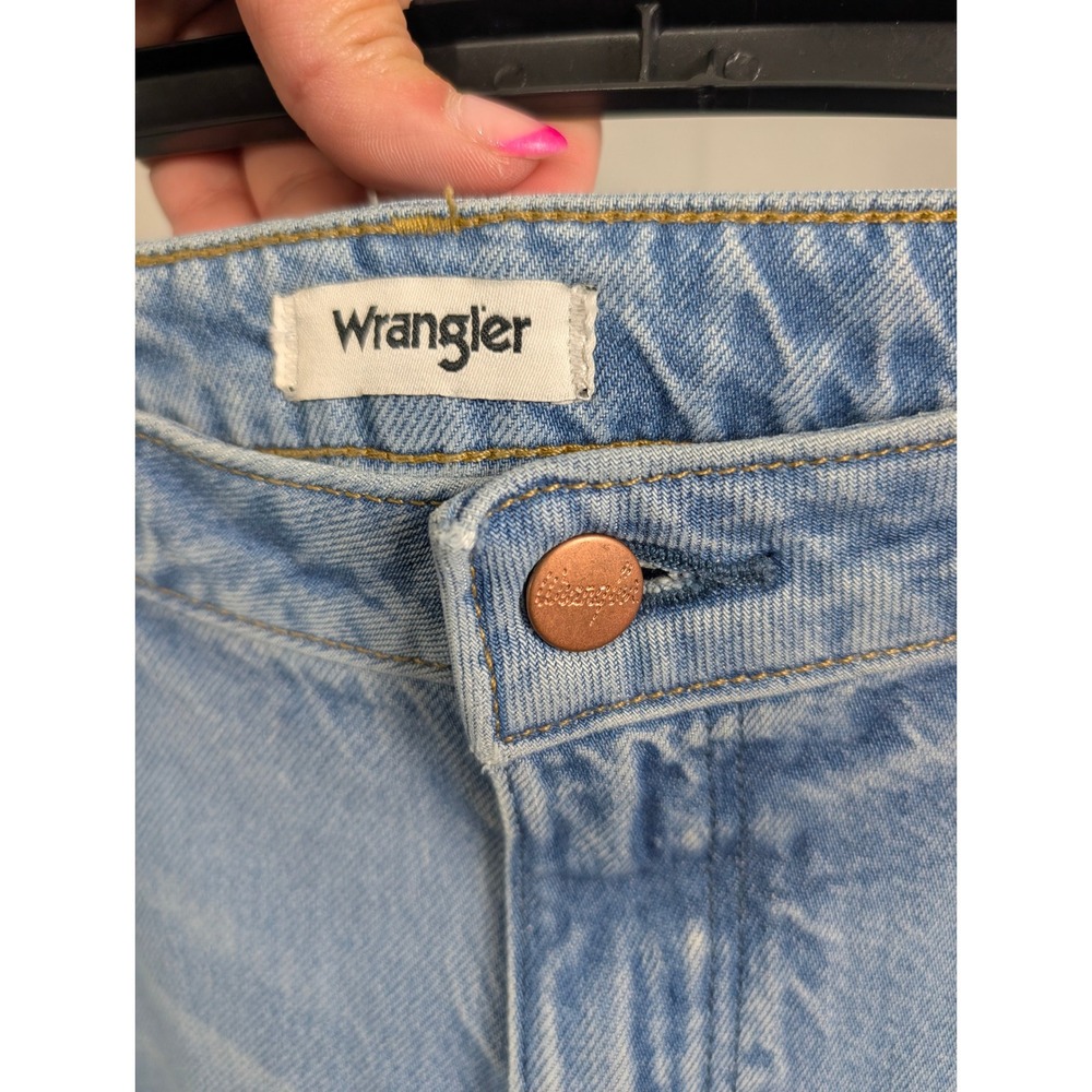 Wrangler Mid Rise Wide Leg Jeans Womens 33/32 Light Blue NWT - Picture 6 of 7